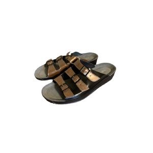 🆕 Rohde Gold Toned Leather Sandals - Women’s Size 40
